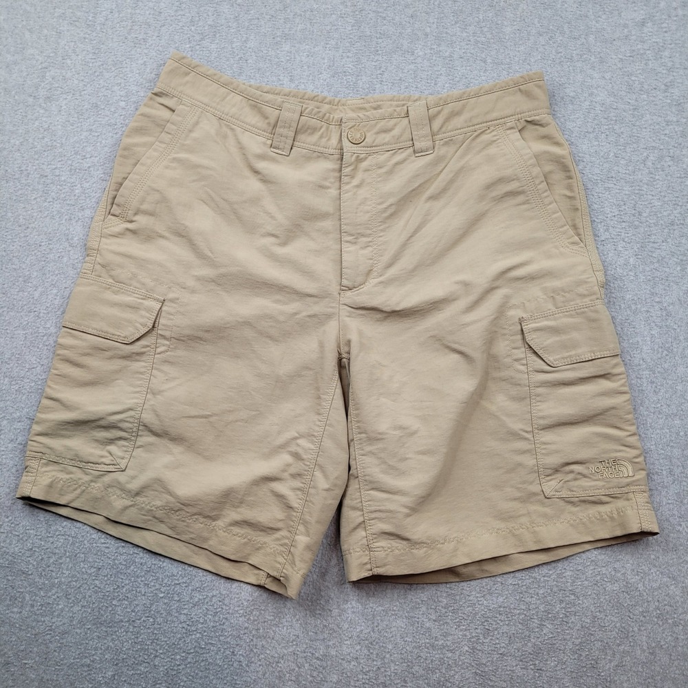The North Face Cargo Shorts Mens 32 Tan Nylon Hiking Outdoor TCN3/TMN3 A4J2
